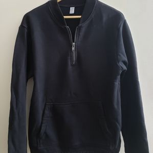 Black crew zip jacket